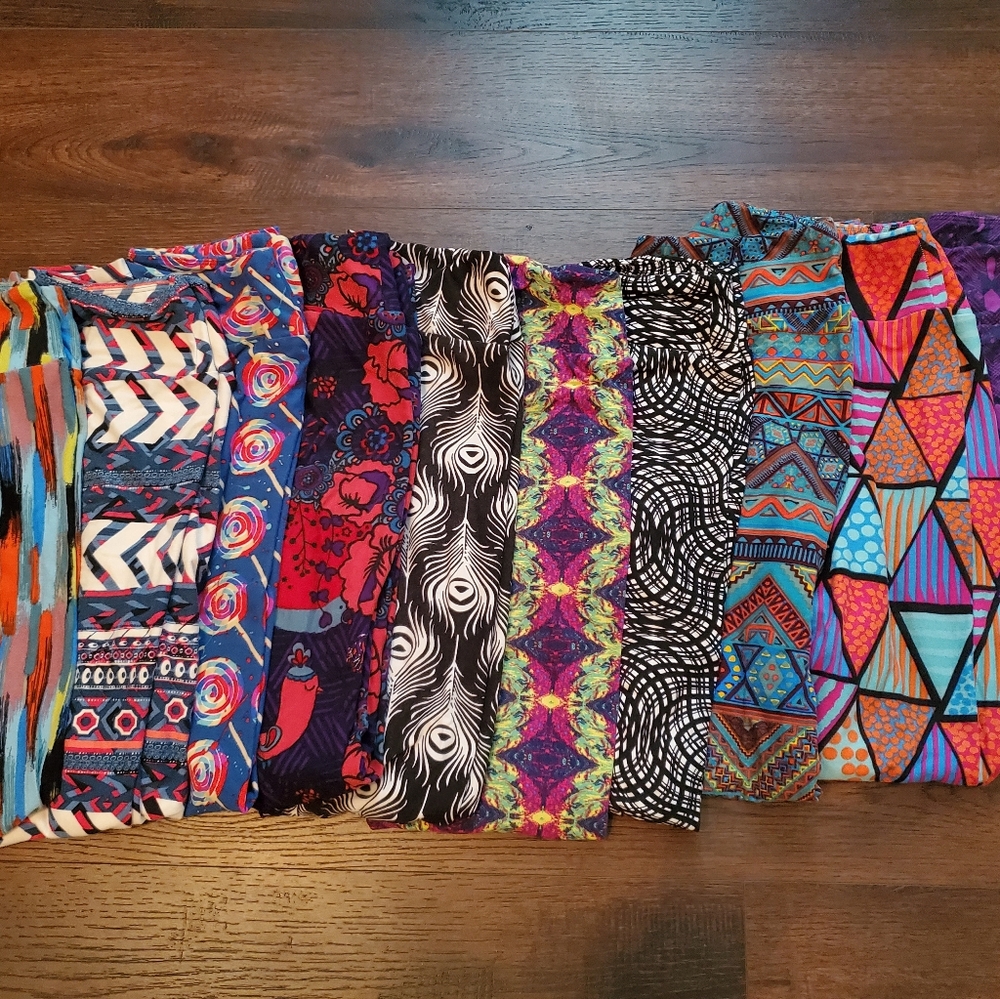 Lot of 10 lularoe leggings, one size